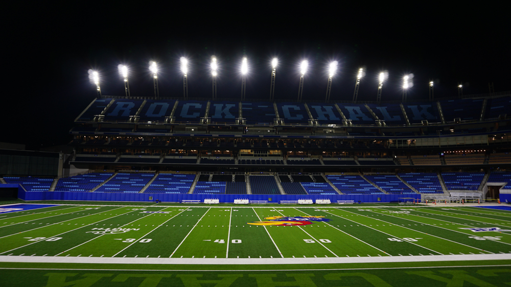 David Booth Memorial Stadium with LED lighting and electrical upgrades completed by DL Smith Electric
